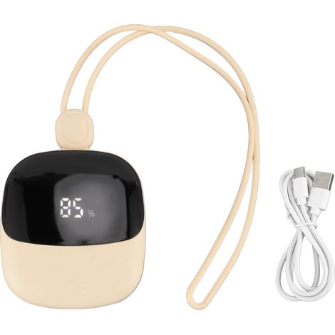 Tragbarer USB-Nackenventilator zum Umhängen, wiederaufladbar, ideal für Reisen und Camping, Weiß