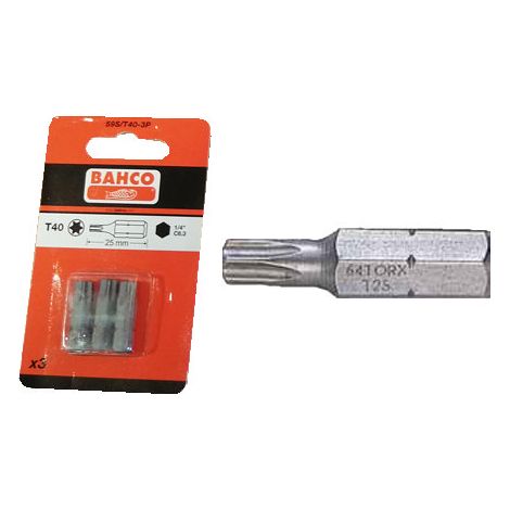 BAHCO POINTE TORX 1/459 S/T-40x2559S/T40-3P BLISTER 3 UNITÉS