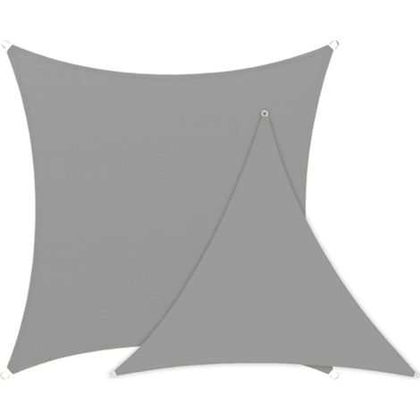 Voile d'ombrage rectangulaire 2x4 M gris (1/5)