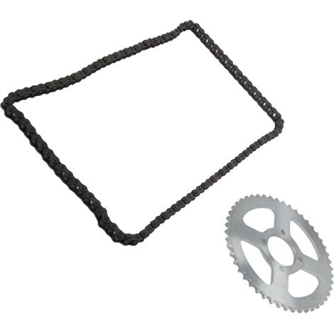 Hinteres Kettenrad 52 mm 58 Zähne 428 + Kette 428 108 Glieder, kompatibel mit Pit Pro Pit Motorrädern von 110 cm³, 125 cm³ und 140 cm³. (1/5)