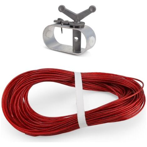 Tendeur Piscine, Tendeur Cable, Corde ce Tension pour Couvertures de Piscine, Diamètre 2mm, Longueur 30.5m, pour Sécuriser Les Couvertures de Piscines Hors Sol Hiver (1/5)