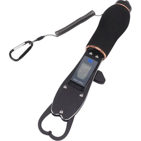Pince à poisson avec balance numérique, capacité de charge jusqu'à 25 kg (55 lb), pour la pêche (hommes) (1/5)