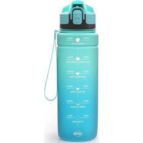 Trinkflasche Kinder Auslaufsicher BPAfrei 32oz-greenblue 1000 ml (1/5)