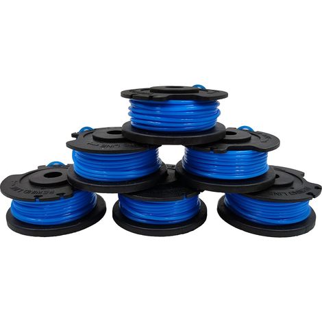 Lot de 6 bobines débroussailleuse pour Fil Rechange Tondeuse Greenworks, diamètre 1,65 mm (0,065 Pouces), à appliquer aux Coupe-Bordures Batterie Greenworks 24 V 40 - (1/5)