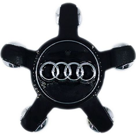Lot de 4 cache-moyeux de roue pour Audi A3 A4L A5 A6L A8L Q3 Q5. 135 mm. noir