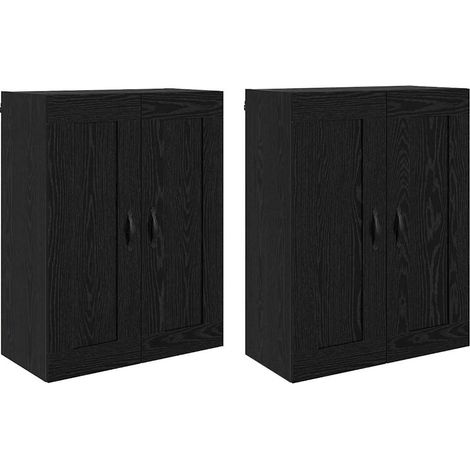 Maison Exclusive - Mueble de pared 2 pcs Roble Negro 69,5 x 34 x (1/5)