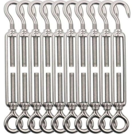Tendeur de câble M5 en acier inoxydable 304 – Résistant à la corrosion – Lot de 10 pièces pour installation extérieure (1/5)