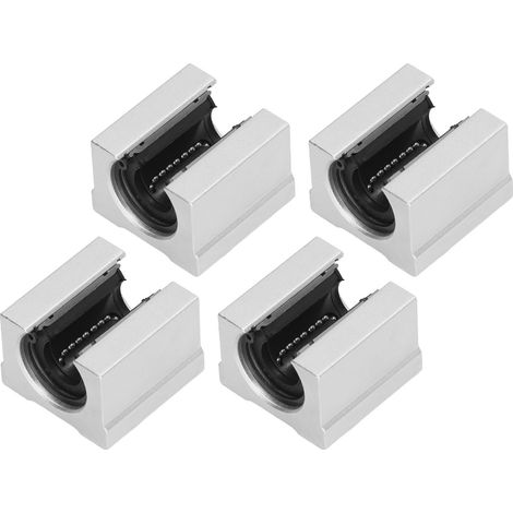 4PCS SBR16UU Patins Linéaires en Alliage d'Aluminium Roulement à Billes Glissière Rail Ouverte (1/5)