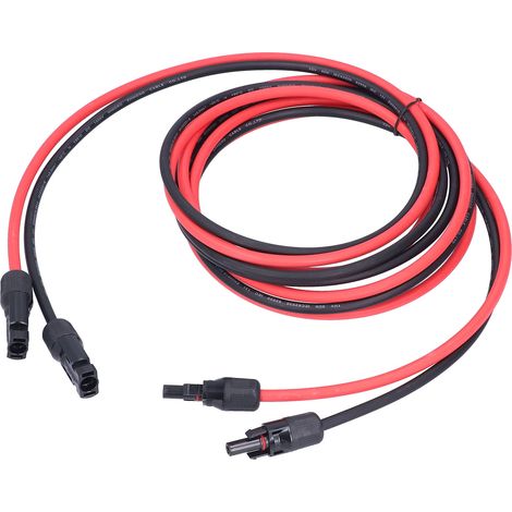Câble d'extension solaire, connecteurs mâle et femelle, adaptateur, convertisseur, kit double tête, 600 V (1/5)