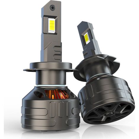 Ampoule H7 LED Voiture Anti Erreur Canbus 160W 30000LM - Chip CPS 6500K 500% Génial,Refroidissement par Tube de Cuivre épais,2 pièces (1/5)