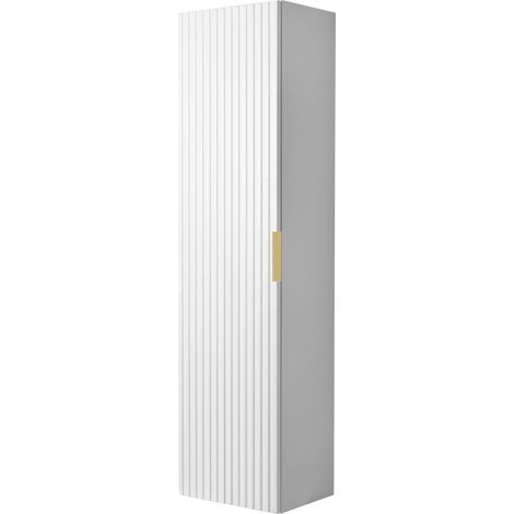 Colonna da bagno, Bianco, 35 x 136 x 27 cm, maniglia oro (1/5)