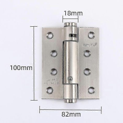 Charnière à ressort invisible en fil d'acier de 10 cm (4 pouces) avec amortisseur de fermeture automatique et ferme-porte automatique. (1/2)