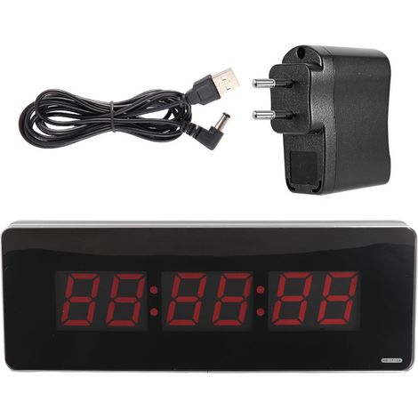Horloge Murale LED Numérique Aluminium Cadre Élégant Affichage Heure Date Semaine 36cm Bureau Chambre Design Moderne (1/5)