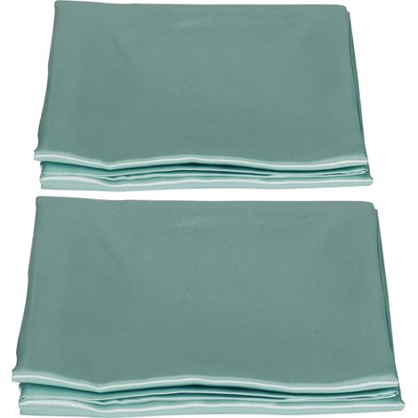 2 taies d'oreiller satin 75x150 cm avec fermeture envelope - housses de coussin douces et élégantes pour literie (1/5)