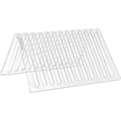 12-Fächer-CD-Halter aus transparentem Acryl für den Schreibtisch, CD-Aufbewahrungsständer, verschleißfest, fürs Büro (1/5)