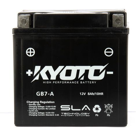 Batterie Kyoto pour Scooter Peugeot 125 Elyseo 1998 à 2004 YB7A / (1/2)