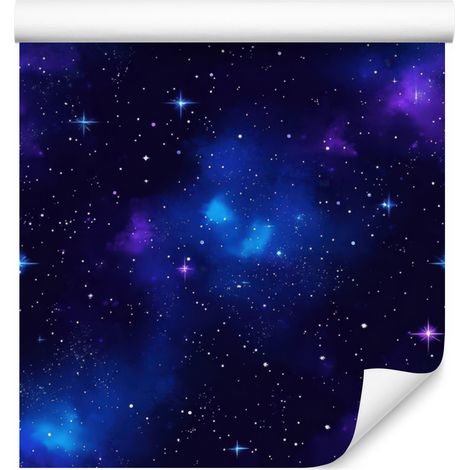 Carta da parati acquerello galassia blu navy, colori intensi 50x1000 cm (1/5)