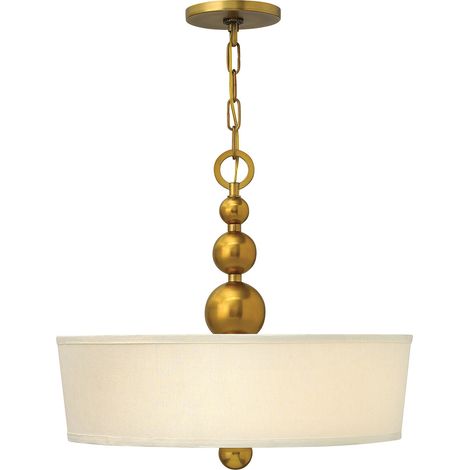 Elstead Zelda - 3 Licht Decke Anhänger Vintage Messing, E27 (1/4)