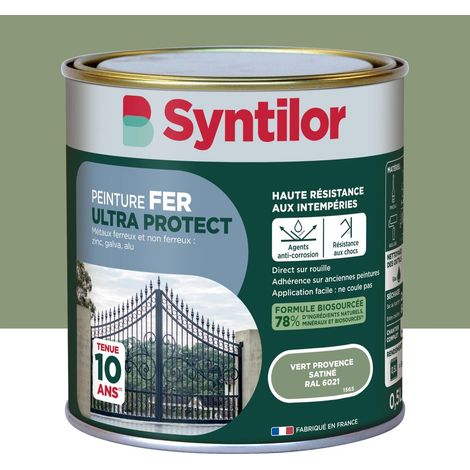 Vernice per esterni Ultra Protect SYNTILOR per ferro, verde Provenza, finitura satinata, 0,5 l SYNTILOR (1/5)