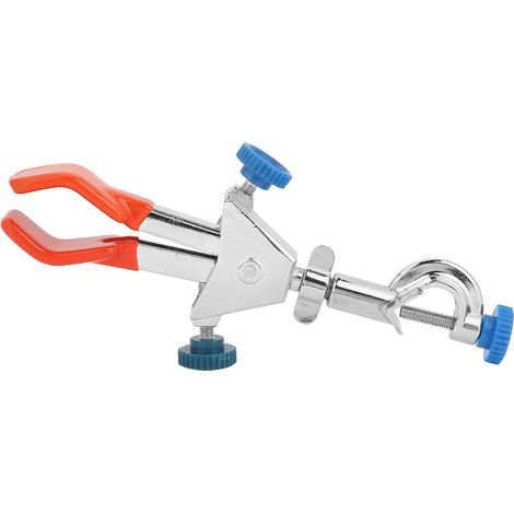 Instrument de laboratoire : double régulateur, pince pour flacon chimique, support de réflecteur en acier, porte-condensateur (grand modèle) (1/3)
