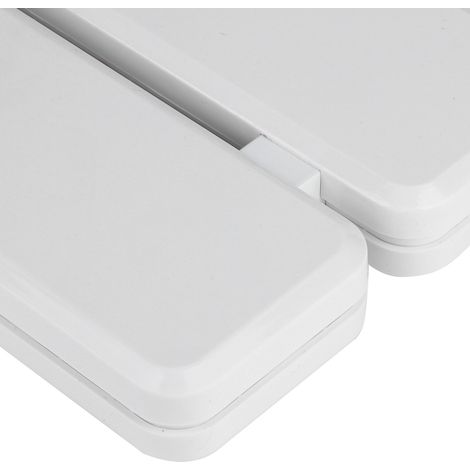 Asiento de ducha plegable para montaje en pared, blanco (1/5)