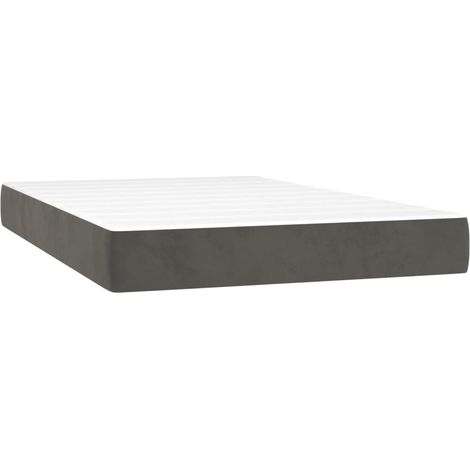Maison Exclusive - Materasso a Molle Insacchettate Rigidità Media Grigio Scuro 120x200x20 cm in Velluto