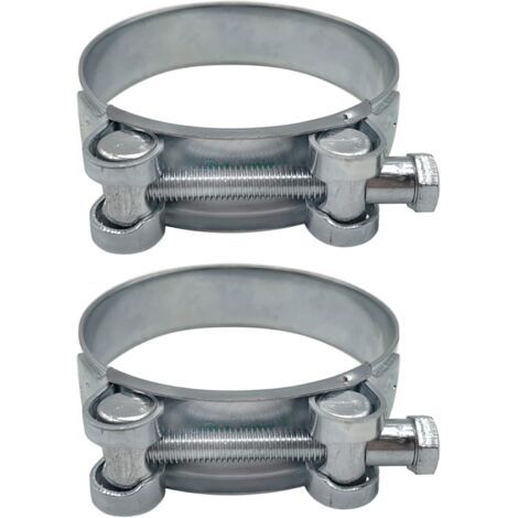 Lot de 2 colliers de serrage renforcés pour tuyau en acier galvanisé 80-85 mm (1/5)
