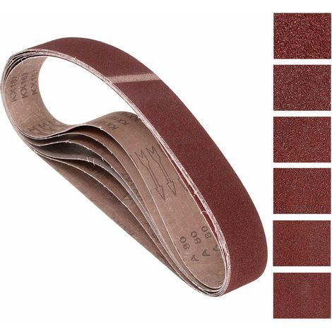 6 Pcs Bandes Abrasives 50mm x 1220mm Pour Ponceuse À Bande (1/5)