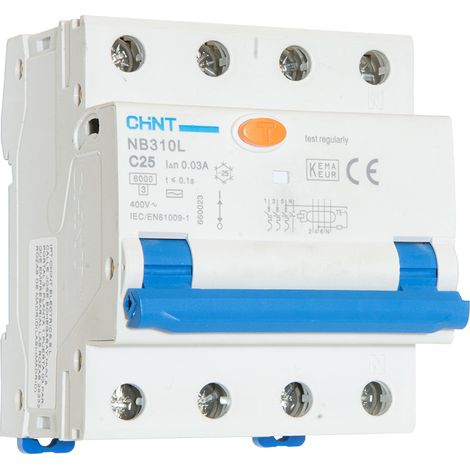 Magnetotermico Differenziale 3P+N NB310L-3PN 20A 6KA 30MA 4 Moduli 660014 (1/4)