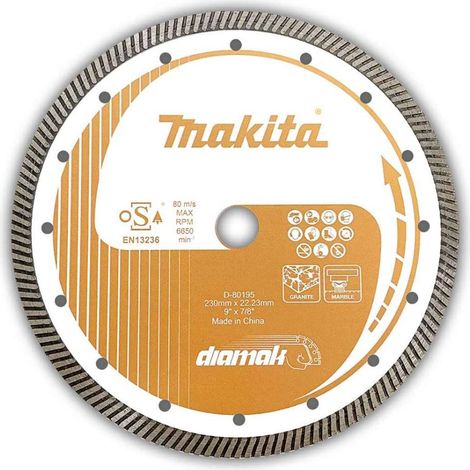 Makita tarcza diamentowa 230x22,23mm segmento (sucho/mokro) beton, kamień