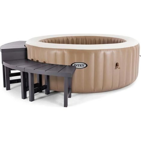 Intex – Pack de 4 pièces 2 medium 42 cm + 2 hautes 60 cm – Entourage spa rond 4 places – SKU 28515 – Résistant UV et léger