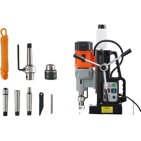 Perceuse magnétique, vitesse de 900 RPM, force magnétique de 2248 lbf, 1500W (1/2)