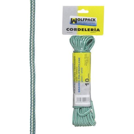 Corda Intrecciata In Polipropilene Bianco/Verde (Matassina 10 m.)