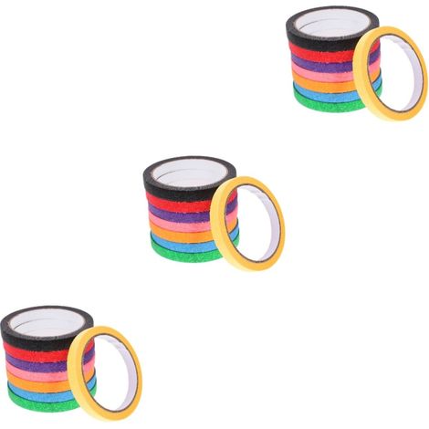 3 Ensembles Ruban De Masquage Rubans Pour Arts Et Loisirs Adhésif Étiquettes Écrites Utilisation Scolaire Couleurs 8 Rouleaux3 (1/4)