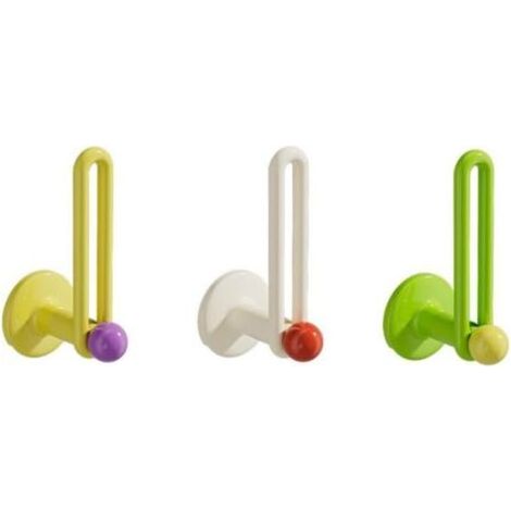 Bunte Klebehaken zum Anbringen ohne Bohren – Mehrzweck-Kunststoffhaken für Hüte, Mützen, Stirnbänder, Armbänder (3er-Pack) (1/4)