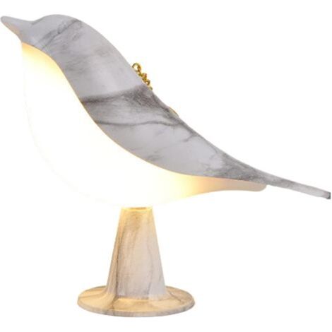 RHG Lampe de table LED en forme d'oiseau, 3 modes, lampe de chevet tactile à intensité variable, lampe de lecture avec aromathérapie, lampe de bureau, veilleuse rechargeable par USB pour chambre à (1/5)