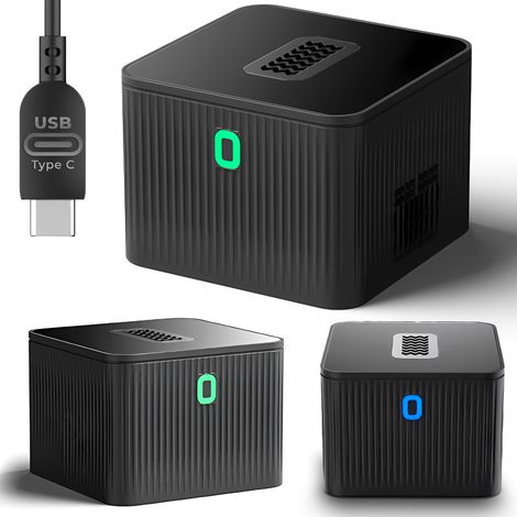 Purificador de aire ionizador portátil para el hogar y la oficina, USB-C, silencioso y eficiente. (1/5)
