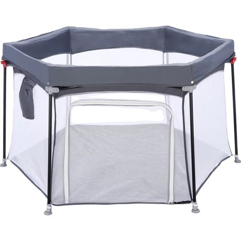Parc de jeux, Hexagone pliable, Design robuste, GRIS (1/2)