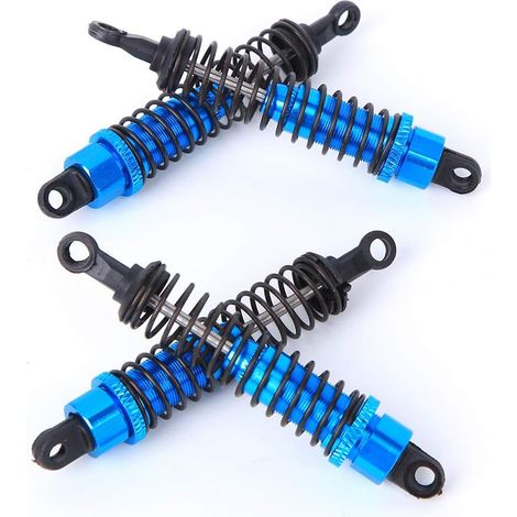 Amortisseurs Avant et Arrière de Voiture RC 80MM, Accessoire de Mise à Niveau Durable pour RGT 136100 1/10, Alliage D'aluminium, 3 Couleurs, Paquet de 4 (Bleu 68126B) (1/4)