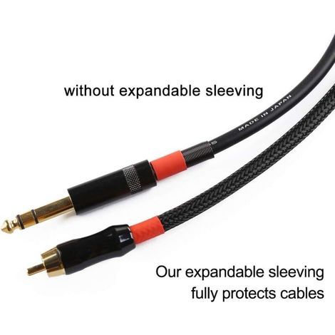 10mm-30m Gaine Câble Tressée Extensible Manchon de Câble Cache Fil Rangement Câble Protege Câble pour Câbles Automobiles Fils - Noir (1/3)