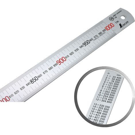 Shinwa Règle 100 cm - avec graduation fine de 0,5mm, 13048 (1/3)