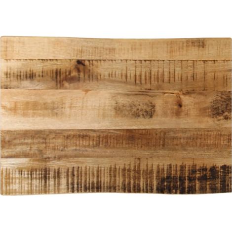 Tablero de mesa borde natural madera maciza mango 60x40x3,8 cm