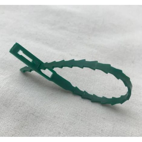 Attaches pour plantes - Clips solides pour petites et grandes pousses - Pack de 100 - 17 cm de long - Vert