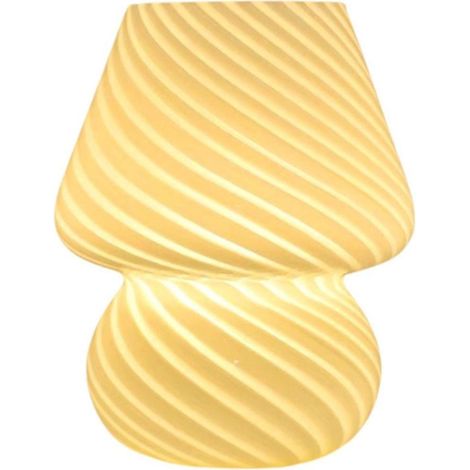 Lampe de table LED en verre en forme de champignon, lampe de chevet décorative pour chambre à coucher (1/5)