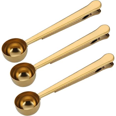 2-in-1-Kaffeelöffel, Messlöffel für Kaffeepulver, Gold