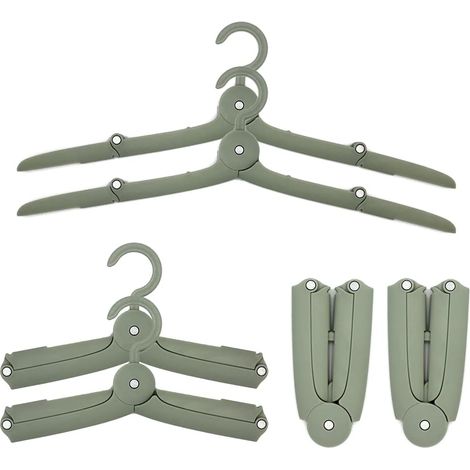 6er-Pack faltbare Kleiderbügel aus Kunststoff, winddicht/platzsparend, Reisegröße