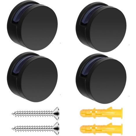Set di 4 clip a morsetto per specchi, morsetti in vetro per supporti per specchi da bagno in lega di zinco, supporto multifunzionale per specchi rotondi per bagni e soggiorni (1/5)