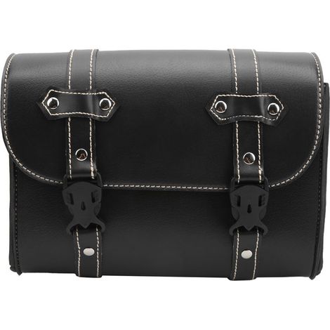 Sacoches de moto universelles, pochette de rangement d'outils, sacs latéraux en cuir PU résistants aux intempéries. (1/5)
