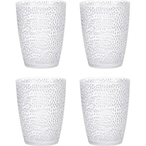 Gobelets en acrylique transparents en forme de goutte d'eau (lot de 4) - Idéal pour restaurants, hôtels et restaurants. (1/5)
