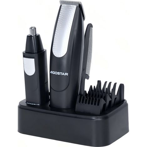 Kit Tondeuse Multifonction Homme Aigostar, Coupe-Cheveux et Tondeuse Nez, Portable et Compact, Solution Complète pour Toilettage Masculin, Facile à Utiliser (1/2)